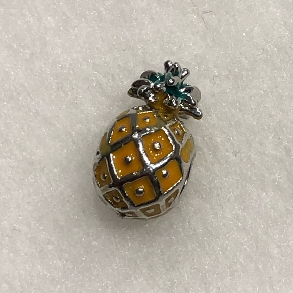 NEW•Silver & Enamel Pineapple DIY charm/bead - Picture 3 of 7